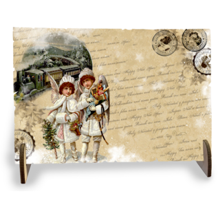 Creatief Art Cartes postales en bois 02