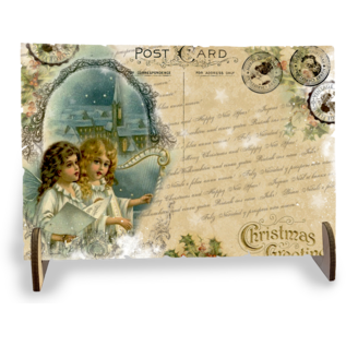 Creatief Art Cartes postales en bois 02