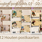 Creastitch Actie Wooden Postcards 01 - 02 - 03