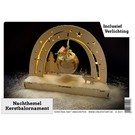 Creatief Art Houten kerststuk - nachthemel + Bal 8cm