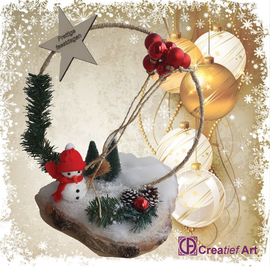 creatief art Houten Kerst decoratie pakket 01