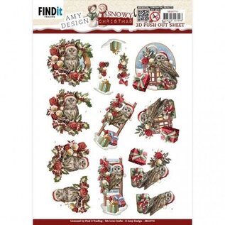 find it 3D-Push-Out – Amy Design – Snowy Christmas – Schneeeule