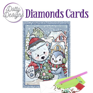 find it Diamantkarten – Weihnachtsbär und Pinguin