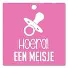 creatief art Houten Label Hoera