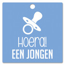 creatief art Houten Label Hoera 02