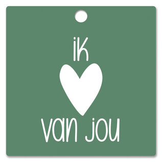 creatief art Holzetikett „Ich liebe dich“.
