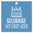 creatief art Houten Label Gelukkige verjaardag