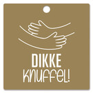 creatief art Houten Label Dikke knuffel