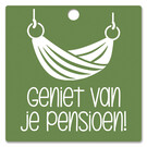 creatief art Houten Label Pensioen