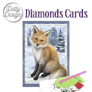 creatief art Diamond Cards - Fox in the snow