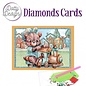 creatief art Cartes Diamant - Ours en peluche dans le train