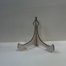 Houten staander voor 3D bordje (voetje)