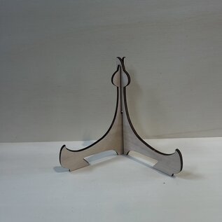 Houten staander voor 3D bordje (voetje)