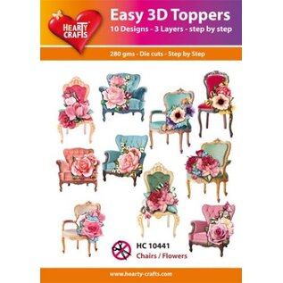 doodey Einfache 3D-Topper-Stühle/Blumen