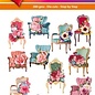 doodey Easy 3D-Toppers Chairs/Flowers