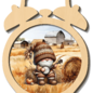 Creatief Art Gnome à la ferme - Réveil en bois 03