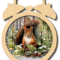 Creatief Art Eichhörnchen im Winter - Holzwecker 05