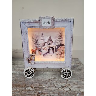 creatief art Weihnachtswagen aus Holz Teil 1