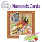 creatief art Diamantkarten - Rote Blume mit Bienen