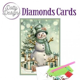 creatief art Cartes Diamant - Bonhomme de Neige