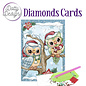 creatief art Cartes Diamant - Hiboux de Noël sur branche