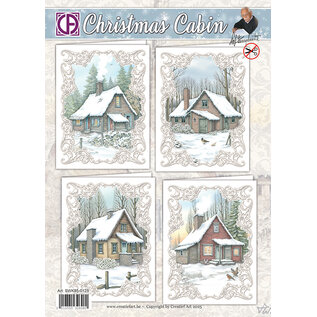 Creatief Art Christmas Cabin 01