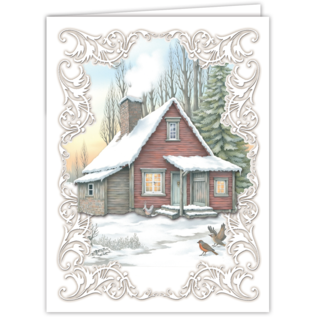 Creatief Art Christmas Cabin 01