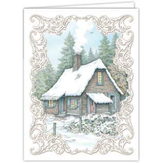 Creatief Art Christmas Cabin 01