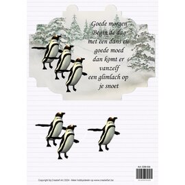 creatief art 3D-Schild - Pinguine