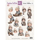 creatief art 3D Doordrukvel - Winter children 02