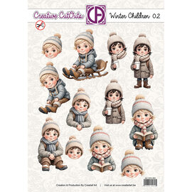 creatief art 3D Doordrukvel - Winter children 02