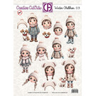 creatief art 3D Doordrukvel - Winter children 03