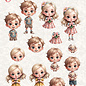 creatief art Feuille autocopiant 3D - Happy Little Ones 02 - 4 photos
