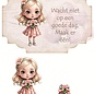 creatief art 3D Bordje - Happy little ones Girl