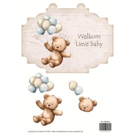 creatief art 3D Bordje - Happy little ones Teddy