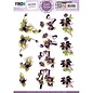 find it 3D Push Out - Paarse bloemen  - Duurdrukvel