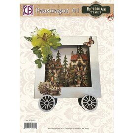 creatief art Houten Paaswagon 01