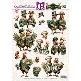 creatief art Feuille autocopiant 3D - Victorian Times 02 - Pâques