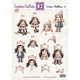 creatief art 3D Doordrukvel - Winter children 01