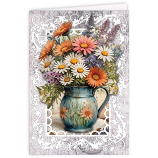 creatief art Antike Blumen 03 - 4 Karten