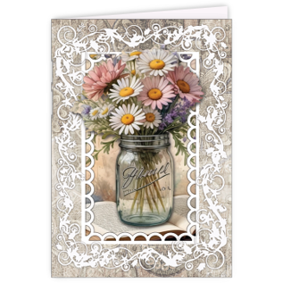 creatief art Antike Blumen 03 - 4 Karten