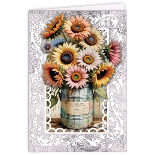 creatief art Antike Blumen 03 - 4 Karten