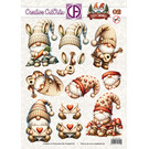 creatief art 3D Doordrukvel - Cozy Gnomes 02