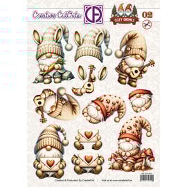 creatief art 3D Doordrukvel - Cozy Gnomes 02