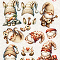 creatief art Feuille autocopiant 3D - Gnomes douillets 02