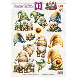 creatief art Feuille autocopiant 3D - Gnomes douillets 03