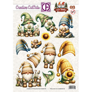 creatief art 3D Doordrukvel - Cozy Gnomes 03