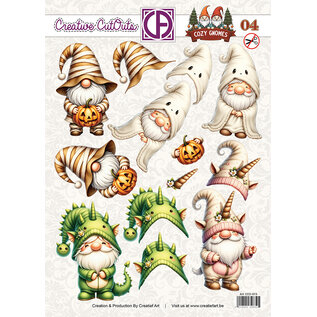 creatief art Feuille autocopiant 3D - Gnomes douillets 04