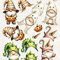 creatief art Feuille autocopiant 3D - Gnomes douillets 04
