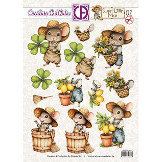 creatief art Feuille autocopiant 3D - Douces petites souris 02